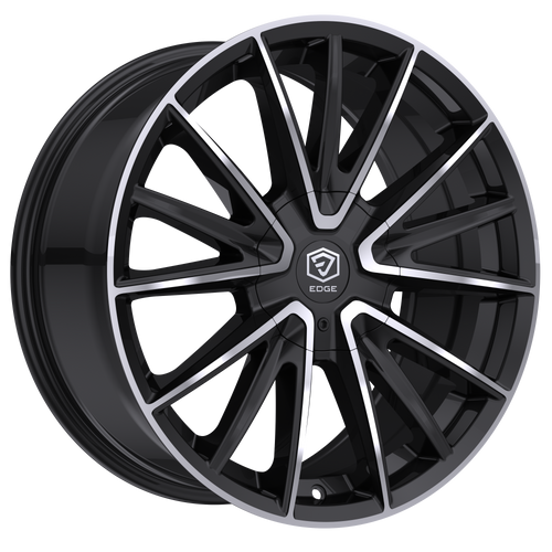 17" Edge Street 353MB Gloss Black Machined Wheel 17x7.5 5x4.25 5x4.5 40mm Rim
