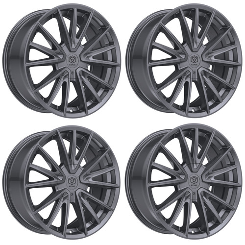 Set 4 18" Edge Street 353A Anthracite Wheels 18x8 5x112 5x4.5 40mm Rims