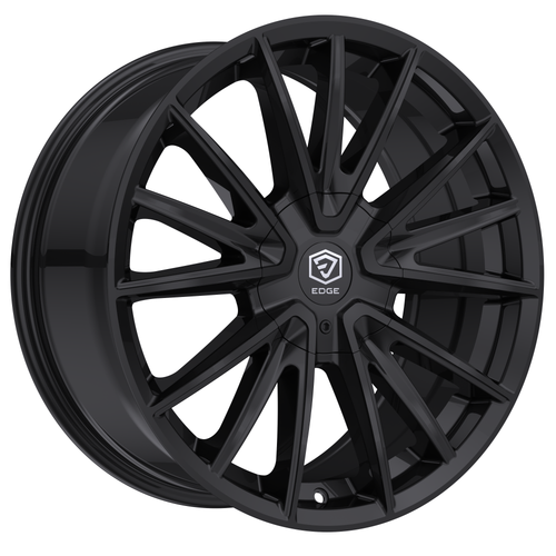 Set 4 18" Edge Street 353B Gloss Black Wheels 18x8 5x4.25 5x4.5 40mm Rims