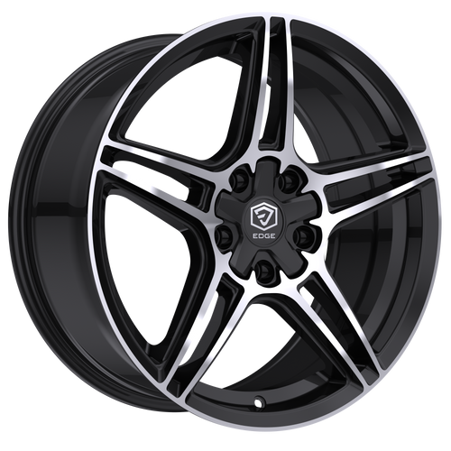 Set 4 18" Edge Street 354MB Gloss Black Machined Wheels 18x8 5x112 5x4.5 40mm Rims