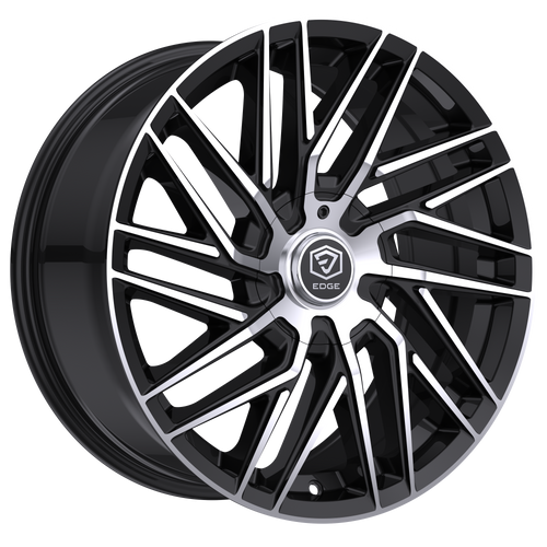 17" Edge Street 355MB Gloss Black Machined Face Wheel 17x7.5 5x4.25 5x4.5 40mm Rim