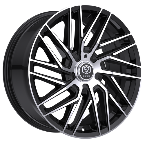 18" Edge Street 355MB Gloss Black Machined Face Wheel 18x8 5x112 5x4.5 40mm Rim
