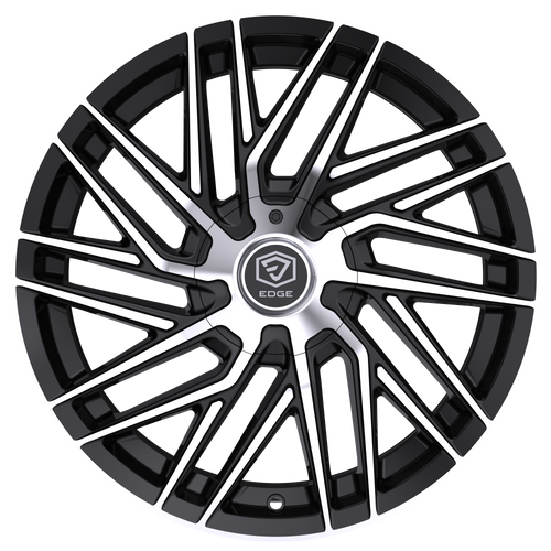 18" Edge Street 355MB Gloss Black Machined Face Wheel 18x8 5x4.25 5x4.5 40mm Rim