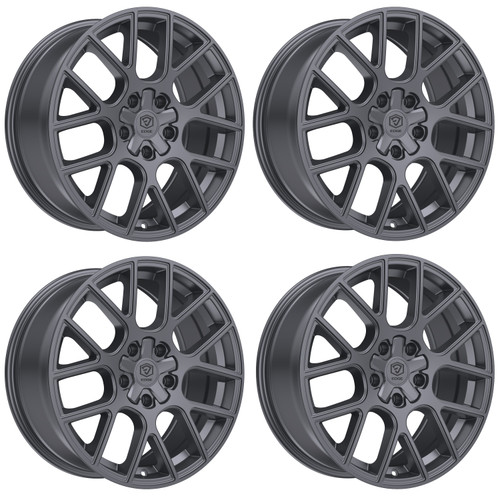 Set 4 17" Edge Street 356A Anthracite Wheels 17x7.5 5x4.5 (5x114.3) 5x120 40mm Rims