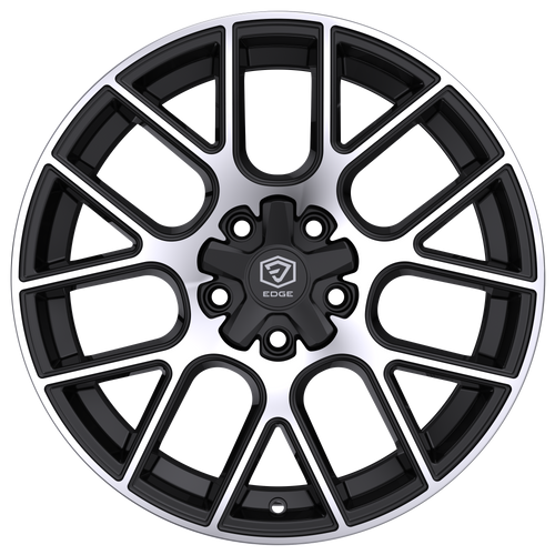 20" Edge Street 356MB Gloss Black Machined Face Wheel 20x8.5 5x112 5x4.5 40mm Rim