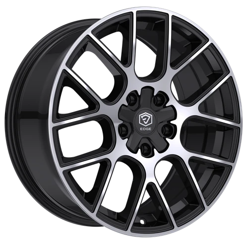 20" Edge Street 356MB Gloss Black Machined Face Wheel 20x8.5 5x4.25 5x4.5 40mm Rim