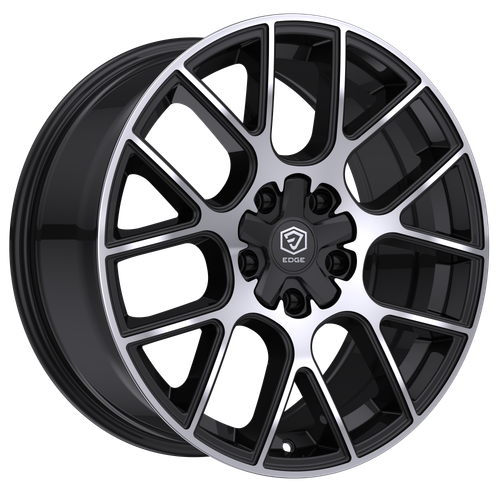 18" Edge Street 356MB Gloss Black Machined Face Wheel 18x8 5x100 5x4.5 40mm Rim