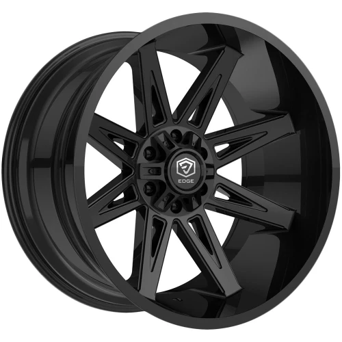 Set 4 20" Edge Off Road 304B Gloss Black Wheels 20x9 6x135 6x5.5 18mm Truck Rims