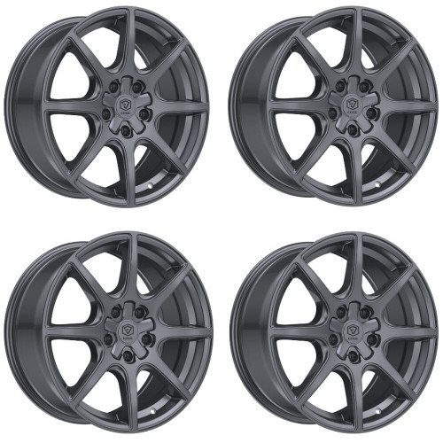 Set 4 18" Edge Street 357A Anthracite Wheels 18x8 5x4.5 (5x114.3) 5x120 40mm Rims