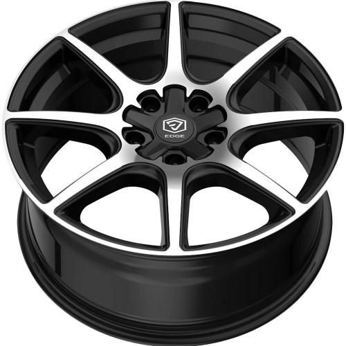 18" Edge Street 357MB 18x8 5x4.25 5x4.5 40mm Wheel Gloss Black Machined Face Rim
