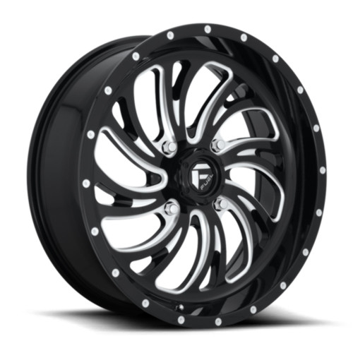 Set 4 Fuel UTV D641 Kompressor 22x7 4x137 Gloss Black Milled Wheels 22" 13mm