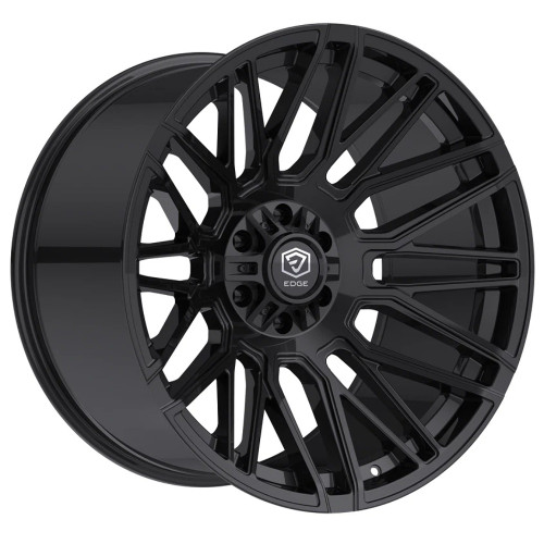 Set 4 20" Edge Off Road 306B 20x9 6x135 6x5.5 18mm Gloss Black Wheels Truck Rims