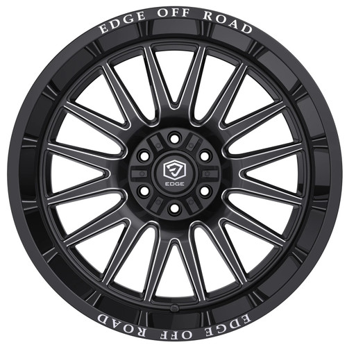 20" Edge Off Road 305BM 20x9 8x170 0mm Gloss Black Milled Wheel For Ford Rim