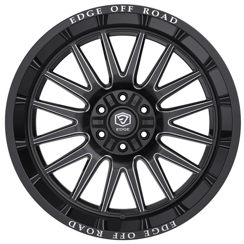 20" Edge Off Road 305BM 20x9 8x180 0mm Gloss Black Milled For Chevy GMC Wheel