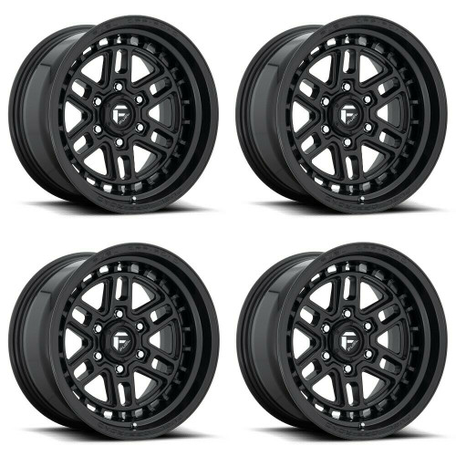 Set 4 Fuel D667 Nitro 17x9 6x5.5 Matte Black Wheels 17" 1mm Rims