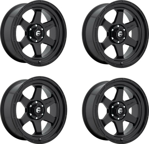 Set 4 Fuel D664 Shok 17x10 6x5.5 Matte Black Wheels 17" -18mm Rims
