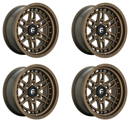 Set 4 17" Fuel D669 Nitro 17x9 6x5.5 Matte Bronze Wheels 1mm Truck Suv Rims
