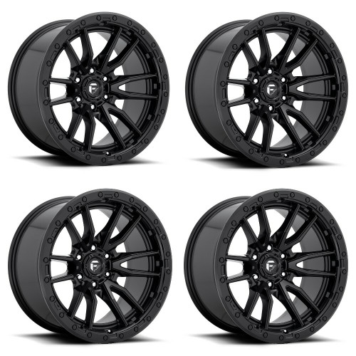 Set 4 Fuel D679 Rebel 16x8 6x5.5 Matte Black Wheels 16" 1mm Rims