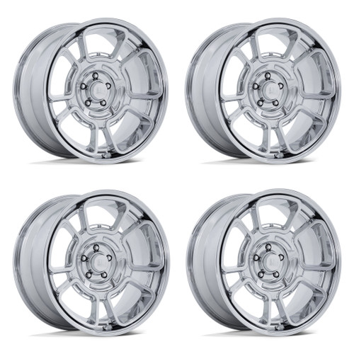 Set 4 20" US Mag UC147 Flagstaff 20x10 5x5 (5x127) 6mm Chrome Truck SUV Rims