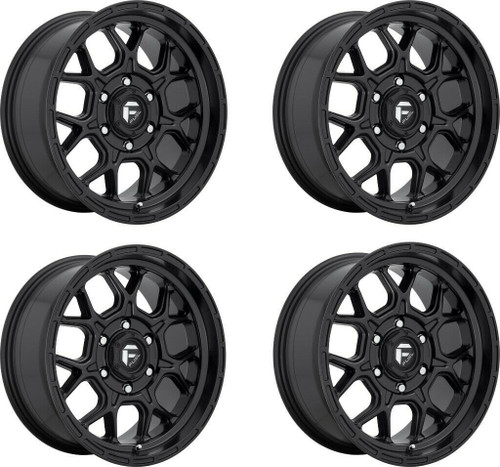 Set 4 Fuel D670 Tech 20x10 5x5 Matte Black Wheels 20" -18mm Rims