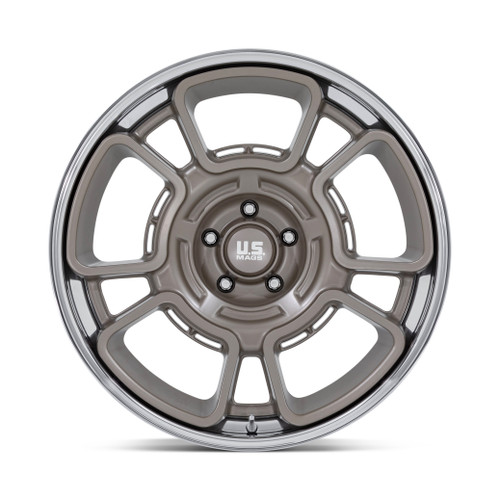 20" US Mag UC147 Flagstaff 20x11 5x5 (5x127) -6mm Wheel Pewter W/ Chrome Lip Rim Classic Truck SUV Wheel
