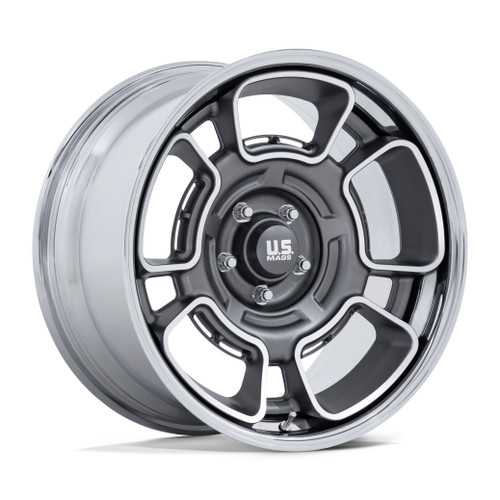 Set 4 20" US Mag UC147 Flagstaff 20x11 5x5 -6mm Anthracite Mach-Fac3 & Chr-Lip