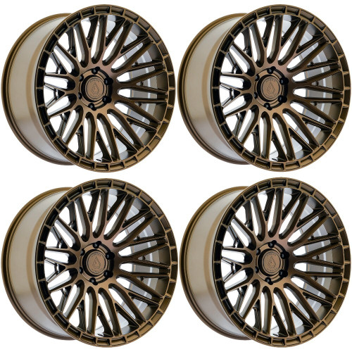 Set 4 22" Arena A118 Karma 22x10 6x5.5 -18mm Smoked Bronze Lifted Truck SUV Rims