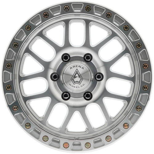 18" Arena A119 Boost 18x9 6x135 0mm Gloss Silver Machined Offroad Truck SUV Rim