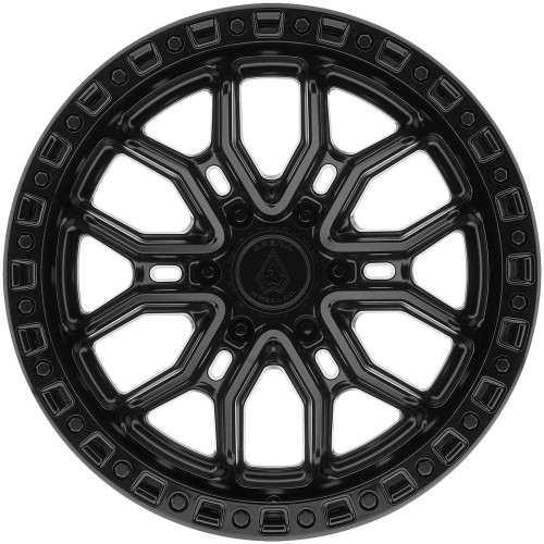 20" Arena A120 Terra 20x10 6x5.5 -18mm Satin Black Gloss Black Lip Truck SUV Rim Wheel