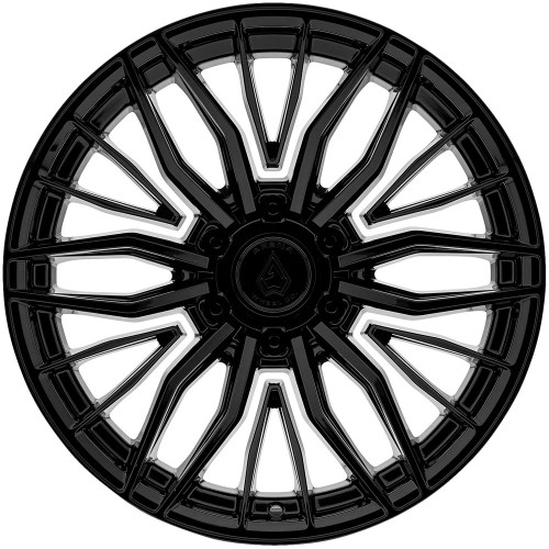 24" Arena A122 Phantom 24x10 6x5.5 (6x139.7) 3mm Gloss Black Wheel Truck SUV Rim