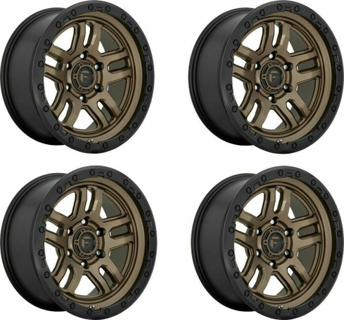Set 4 17" Fuel D702 Ammo 17x9 5x5 Matte Bronze Black Bead Ring Wheels -12mm Rims Set 4 17" Fuel D702 Ammo 17x9 5x5 Matte Bronze Black Bead Ring Wheels -12mm Rims