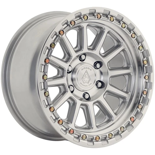 17" Arena A128 Enduro 17x9 6x135 0mm Gloss Silver Machined Wheel Truck SUV Rim