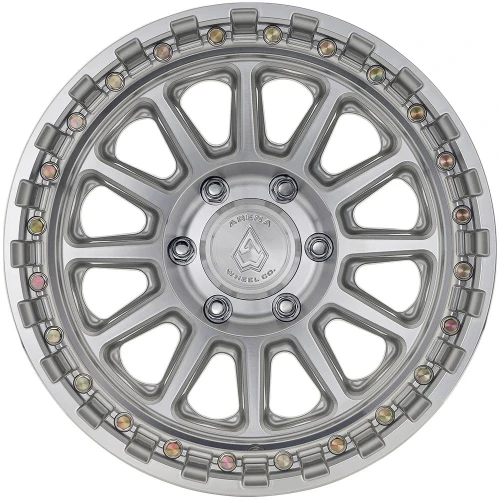 17" Arena A128 Enduro 17x9 6x5.5 (6x139.7) 0mm Gloss Silver Machined Wheel Rim