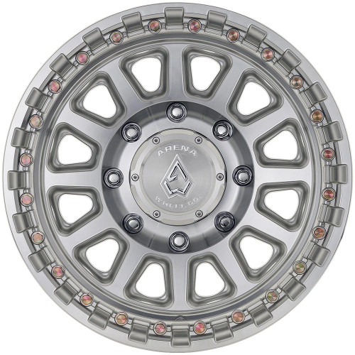 18" Arena A128 Enduro 18x9 8x180 20mm Gloss Silver Machined Wheel Truck Rim