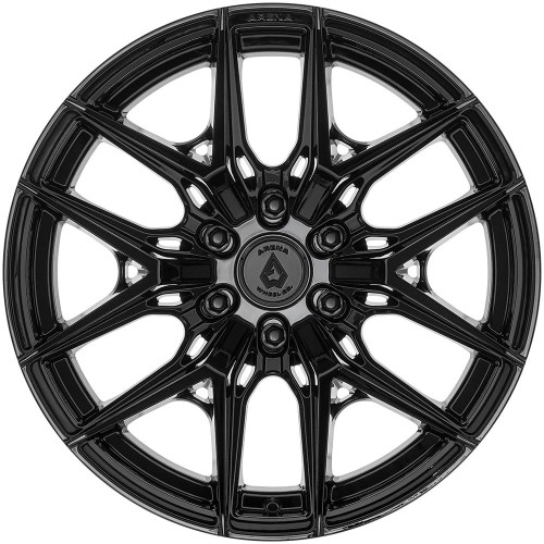 20" Arena A131 Sparta 20x9 6x5.5 (6x139.7) 0mm Gloss Black Wheel Truck SUV Rim