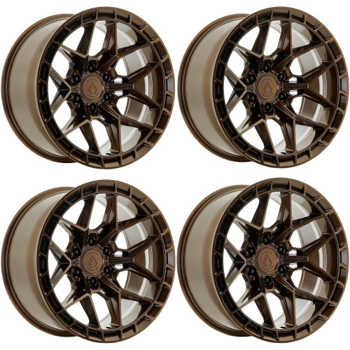 Set 4 20" Arena A133 Rampage 20x9.5 6x5.5 30mm Smoked Bronze Wheels Offroad Rims Truck SUV
