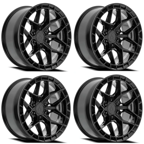 Set 4 20" Arena A133 Rampage 20x10 6x135 -18mm Gloss Black Wheels Truck SUV Rims Lifted Offroad