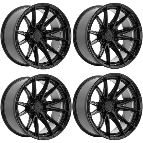 Set 4 20" Arena A134 Vortex 20x10 6x5.5 -18mm Gloss Black Wheels Truck SUV Rims Lifted Offroad