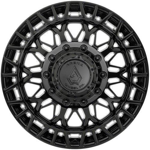 22" Arena A127 Dually Innovator 22x8.25 8x200 105mm Front Wheel Gloss Black Rim Offroad Truck