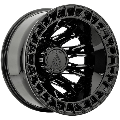 22" Arena A127 Dually Innovator 22x8.25 8x200 -202mm Rear Truck Gloss Black Rim Offroad Wheel