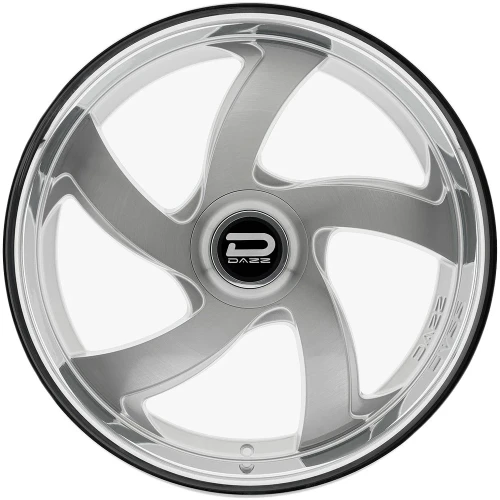 24" Dazz D105 Bussin 24x10 5x4.75 0mm Silver Brushed Chromed Stainless Steel Lip Wheel Premium Car Street Rim