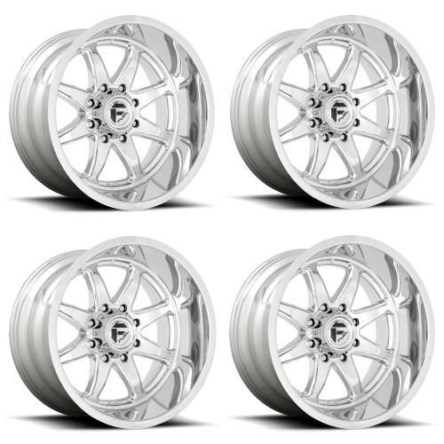 Set 4 20" Fuel D748 Hammer 20x9 8x170 Chrome Wheels 1mm For Ford Truck Rims