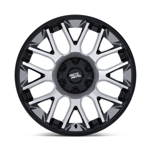 20" Moto Metal MO816 Overlook 20x9 8x180 1mm Gloss Black Machined Wheel Truck Rim Offroad