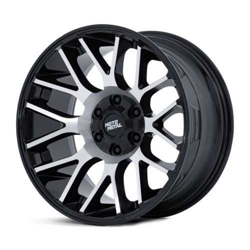 Set 4 20" Moto Metal MO816 Overlook 20x9 8x170 1mm Gloss Black Machined Wheels