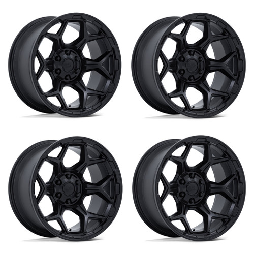 Set 4 20" Moto Metal MO815 Dux 20x10 6x135 6x5.5 -18mm Blackout Truck SUV Wheels Lifted Offroad Rims