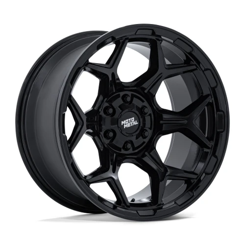 17" Moto Metal MO815 Dux 17x8.5 6x135 6x5.5 0mm Gloss Black Wheel Truck SUV Rim Offroad