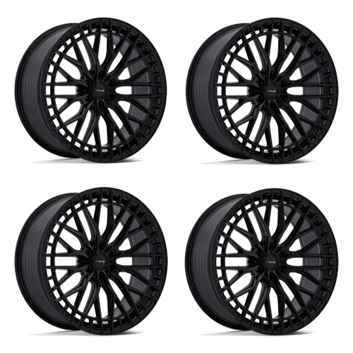 Set 4 24" Niche NC288 Genoa 24x10 6x135 30mm Gloss Black Wheels Truck SUV Rims