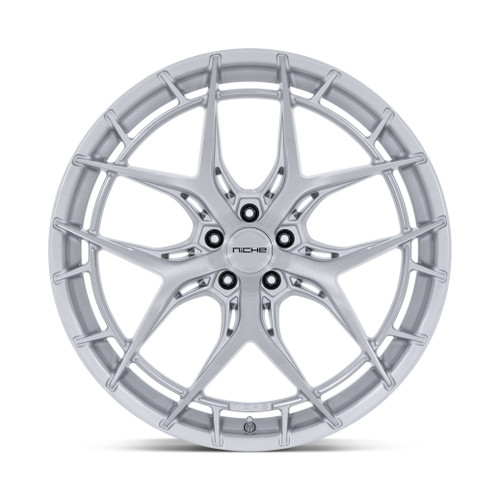 20" Niche NC286 Riviera 20x10.5 5x120 38mm Gloss Silver Brushed Face Car SUV Rim Premium Luxury Wheel