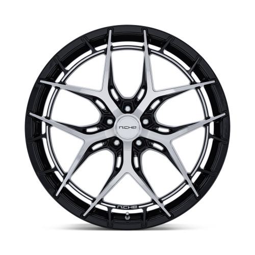 22" Niche NC286 Riviera 22x9 5x4.5 38mm Gloss Black Machined Face Car SUV Wheel Premium Luxury Rim