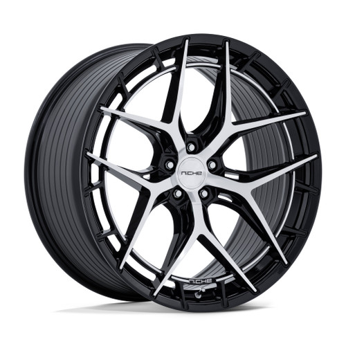 Set 4 22" Niche NC286 Riviera 22x10.5 5x112 38mm Gloss Black Rims Car SUV Wheels Luxury